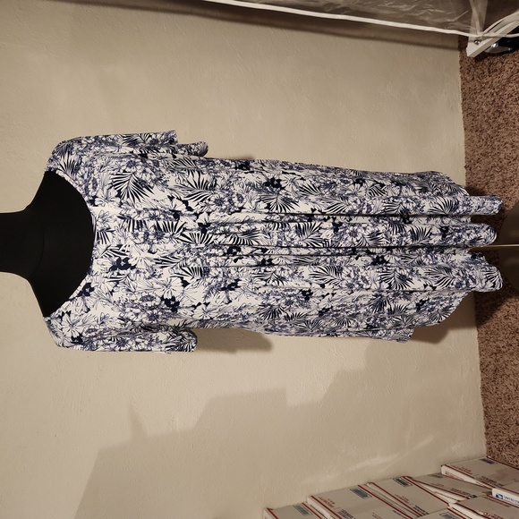 Anges Orinda Dresses & Skirts - Plus Size Dress for Women Short Sleeves Pleat Summer Floral Dress 3XL